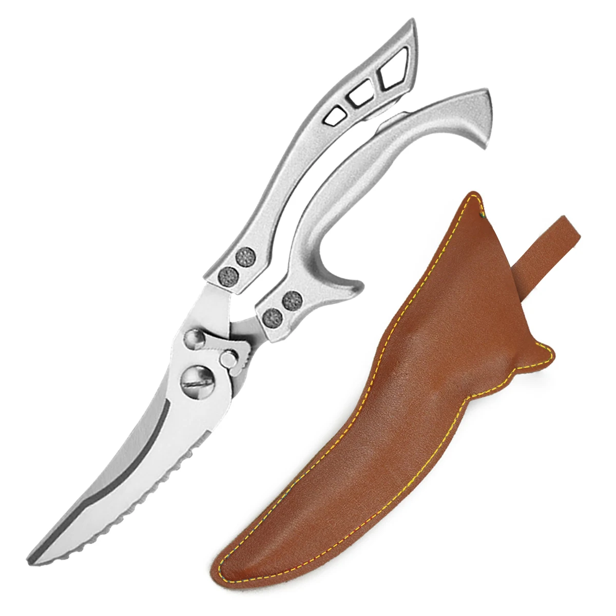 Damascus Stainless Steel Cleaver Knife Meat Fruit Boning Fishing Hunting Camping Kitchen Chef Knife Chicken Bone Scissors