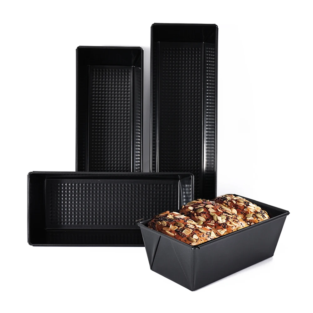 21cm 26cm 31cm 35cm Non-stick Carbon Steel Bread Bakery Roasting Mould Pan Loaf Tin Set