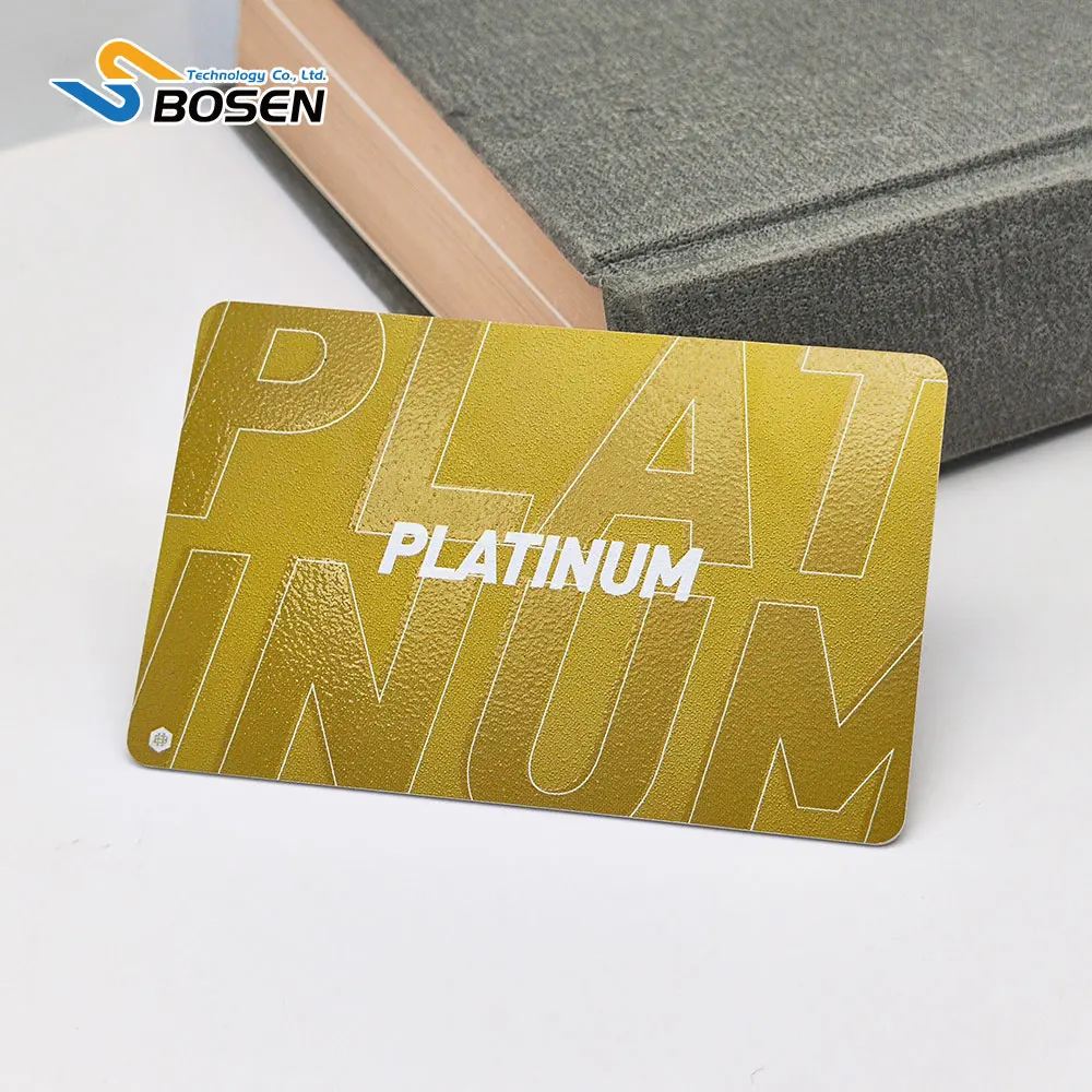 UV Spot Printed Black Plastic Material PVC Business VIP Membership Card