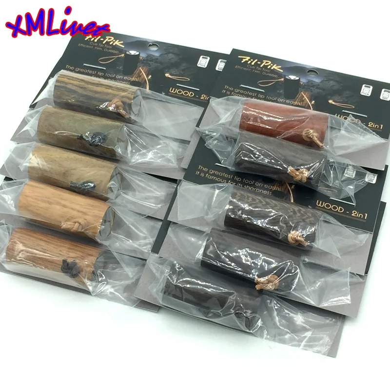 
xmlivet Professional Fil-Pik Wooden 2 in 1 Billiard Pool Tip Tool Snooker cue Tip Prik+Tip radian Sander Billiard Accessories 