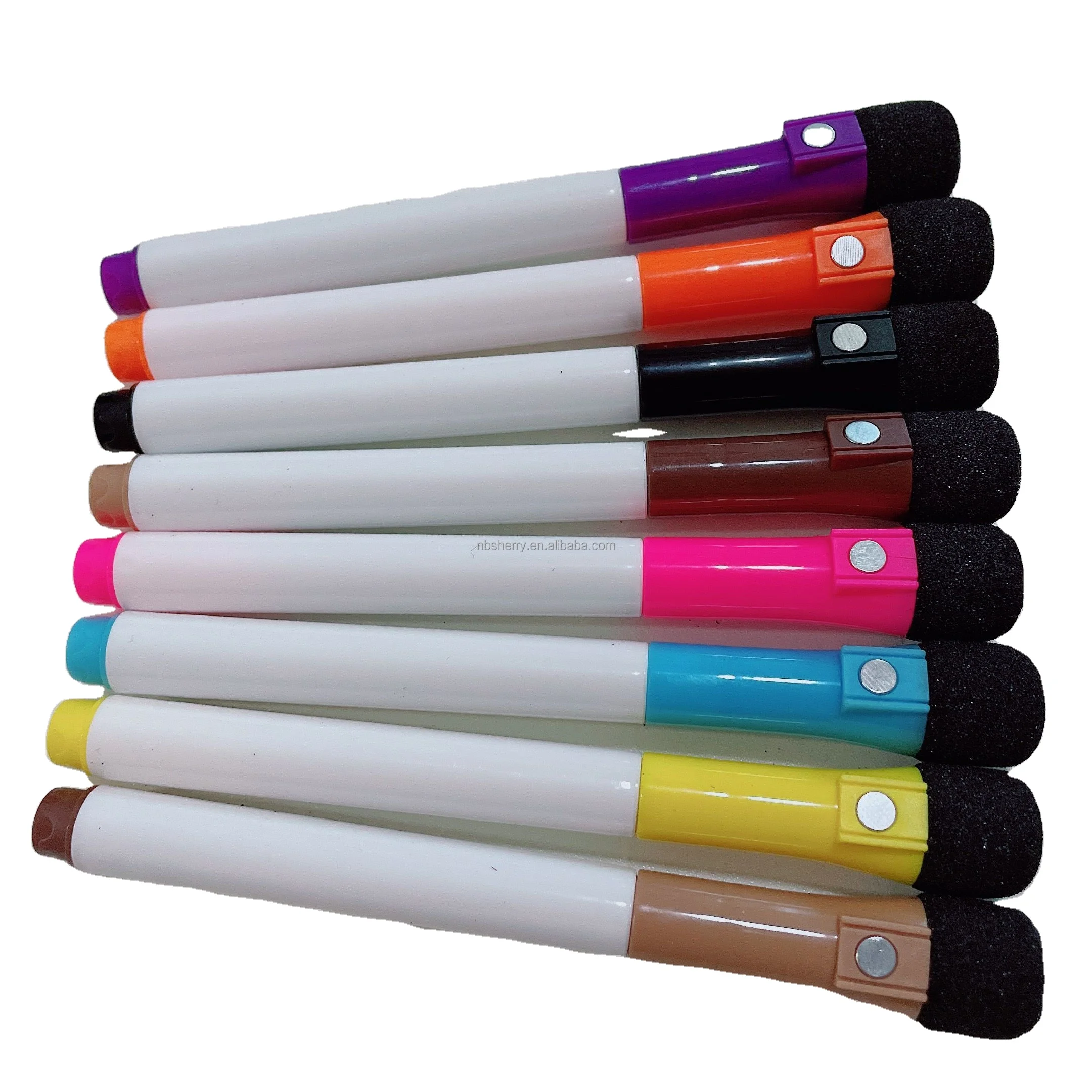 Factory Promotion Black Colors with brush and magnet  Whiteboard Marker pen