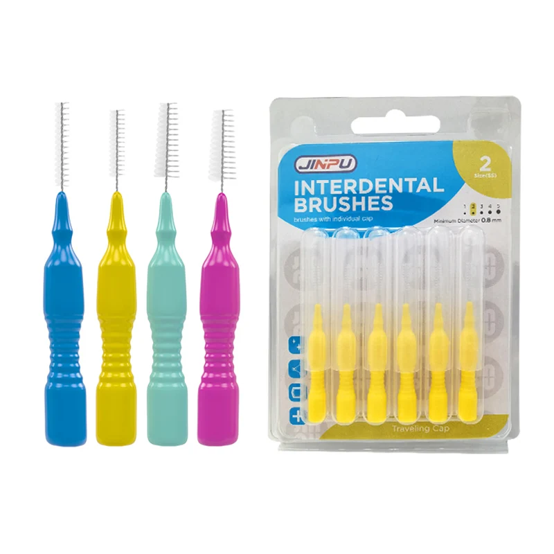 
interdental tooth brush Dupont nylon bristle inter dental brush 