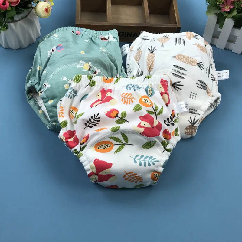 
Cotton Washable Diaper Baby Cloth Diapers Baby Training Pants Potty Training Underwear 