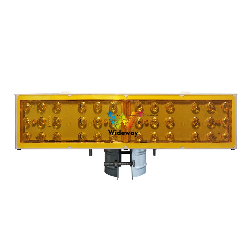 Solar strobe light LED warning light Double-sided red and blue road construction traffic warning light