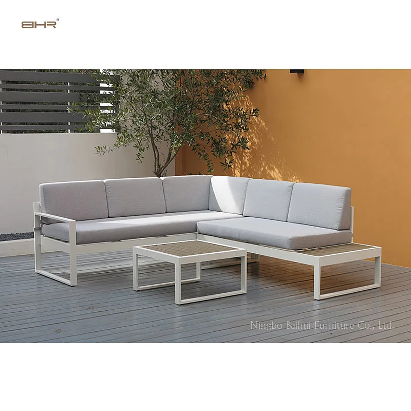 BHR Sofa set aluminum Sofa set garden sofa modern garden Patio furniture set 5 people Balcony outdoor  furniture ISO9001BSCI