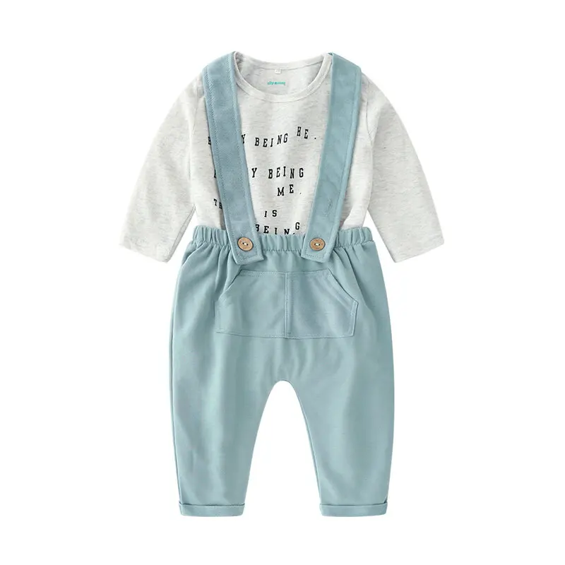 Wholesale Baby Romper 2pcs Set Suspender Baby romper with suspender pants baby girl rompers