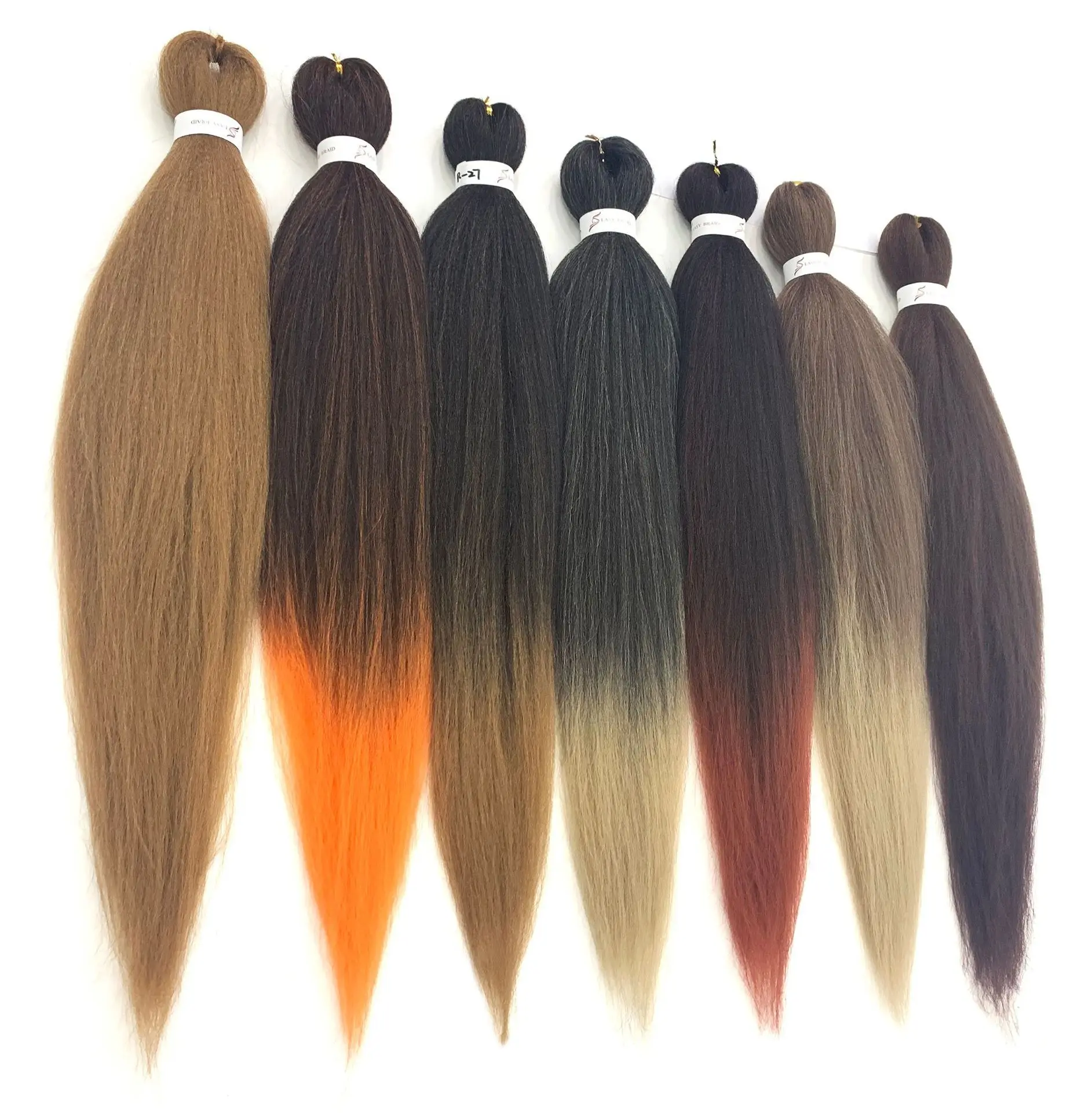 
TKL wholesale cheap synthetic ombre expression pre stretched braiding for black women 