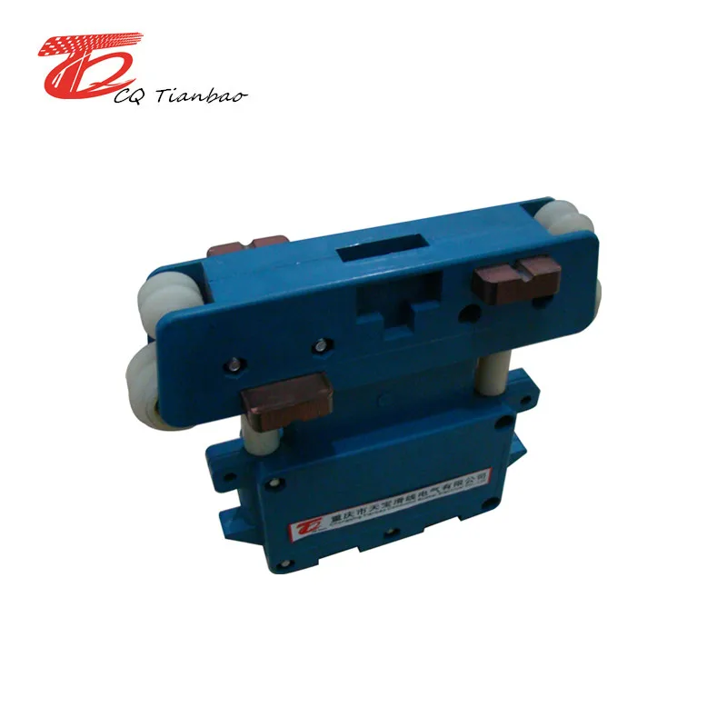 Insulated conductor rail system current collector for cranes