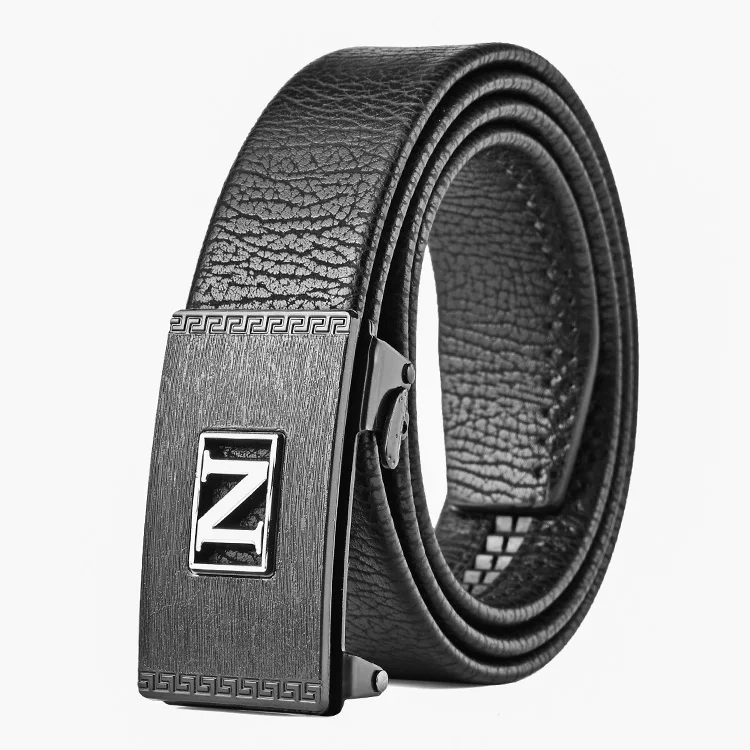 Прямая Продажа с фабрики высококачественный кожаный ремень роскошные мужские ремни с автоматической пряжкой быстрая регулировка деловые ремни кожаные мужские