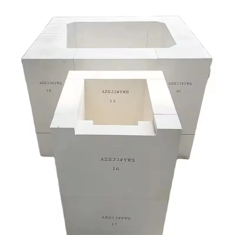 China Factory Price Azs High Alumina Zircon Silica Azs Refractory Brick For Float Glass Kiln