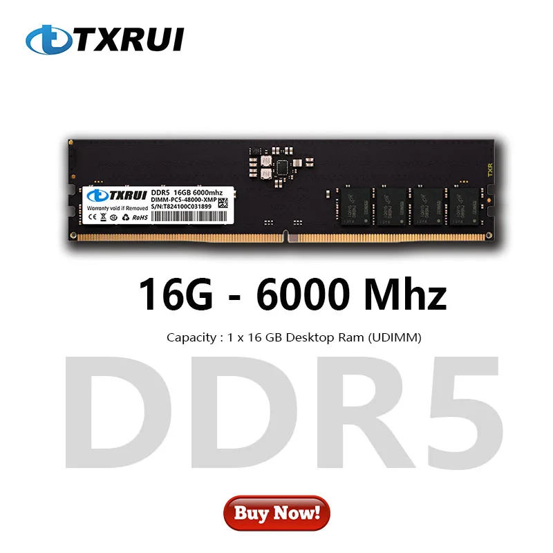 Игровая оперативная память DDR5 16 ГБ 1 В 8 32 высокоскоростная OEM Dimm 4800 мГц 5200 5600