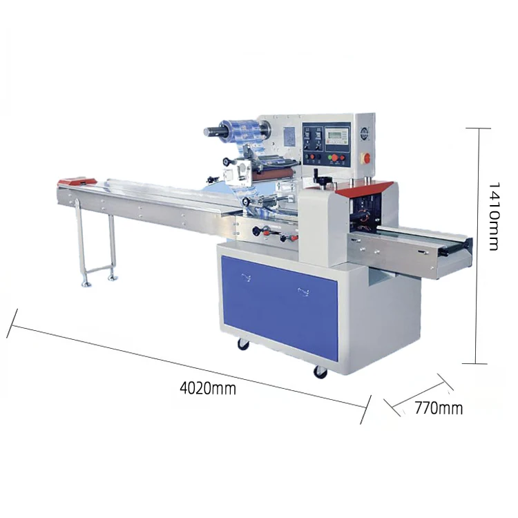 High Quality Automatic Ice Cream Bread Food Package Machine Popsicle Plastic Bag Sealing Cling Film Package Machine