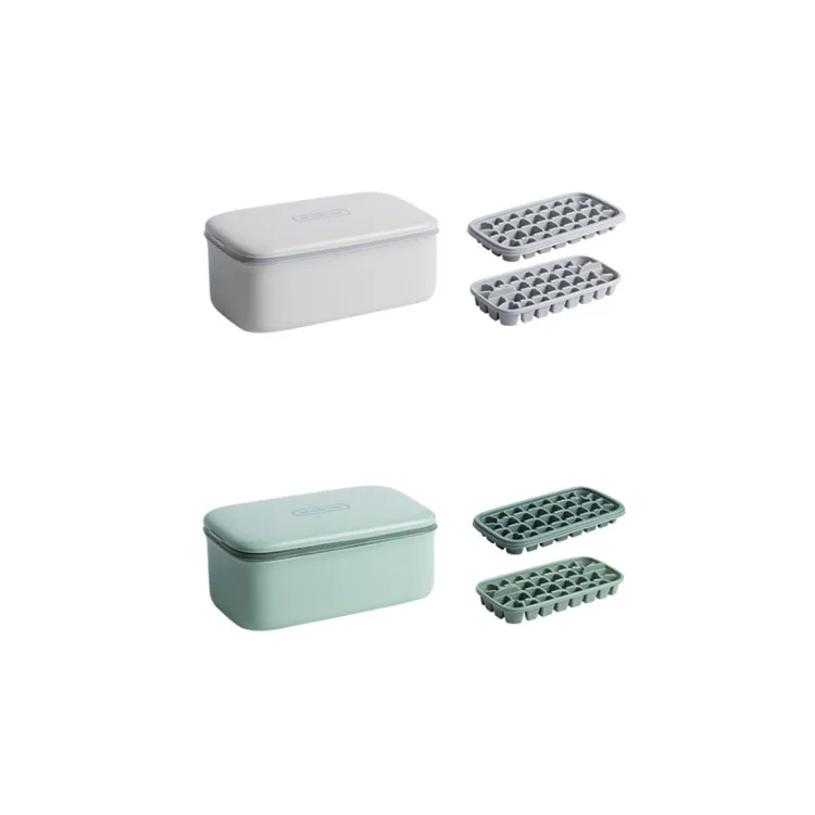 Ice Cube Tray With Lid Storage Bin facile and Easy Release Ice Box Container For Freezer Whiskey Cocktail Beer Coffee Juice
