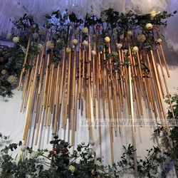 LDJ1126 gold and white flexional wedding decoration PVC tube for stage decoration