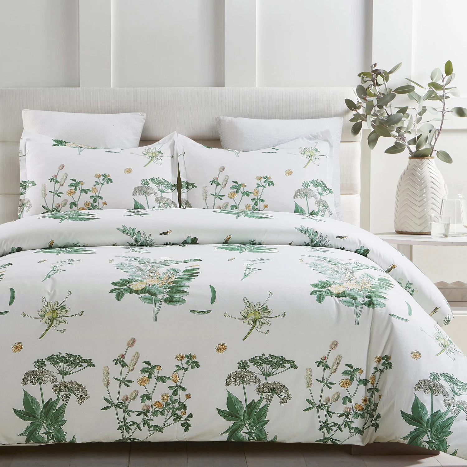 Country Style Plant Printing Bedding Sheet Sets Luxuriously King Duvet Cover Bedding Comforter Set Luxury