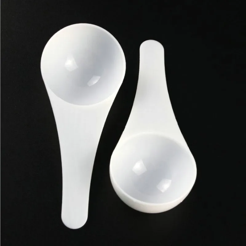 1OZ 15g 30ml Plastic pp White Milk Powder Coffee Tea Mask Cream Round Spoon Dessert Salt Sugar Yogurt Long Handle