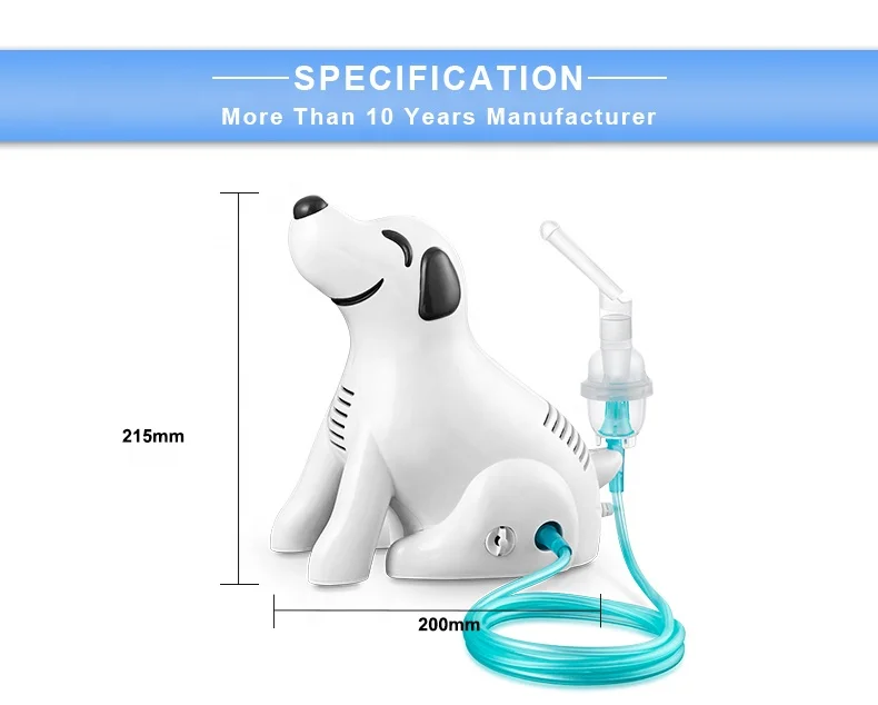 Cartoon Animal Air Compressor Nebulizer Dog Shape Inhaler Adorable Cool Mist Humidifier for Home Hospital Use