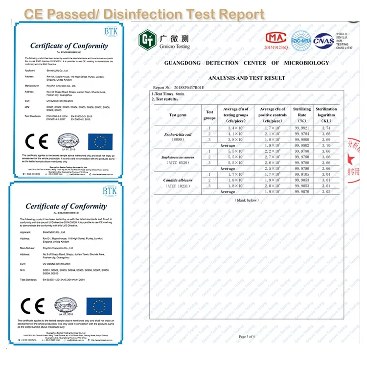 UV sterilizer ozone case portable kitten ozone 6minutes  red 2 size PP BPA free rechargeable baby pacifier Steriliser Ozone UV