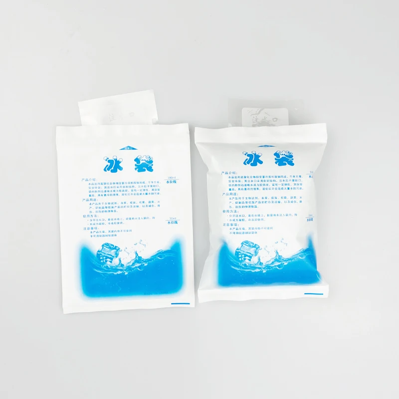 Food delivery custom insulated injecting water fresh cooler dry cold gel bag ice packs