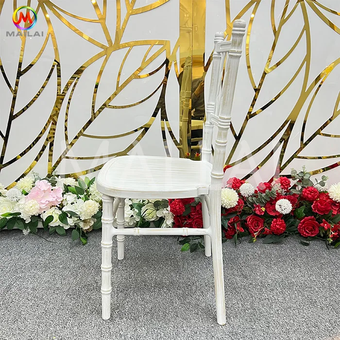 Rental banquet event reception white bamboo chiavari wedding plastic dining chair