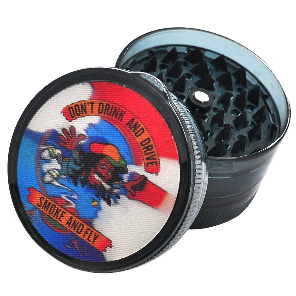 
Бесплатный образец, логотип на заказ, трехмерная Наклейка, 5 штук, слой табака, акриловый пластик, трава сорняка, измельчитель для здорового курения 