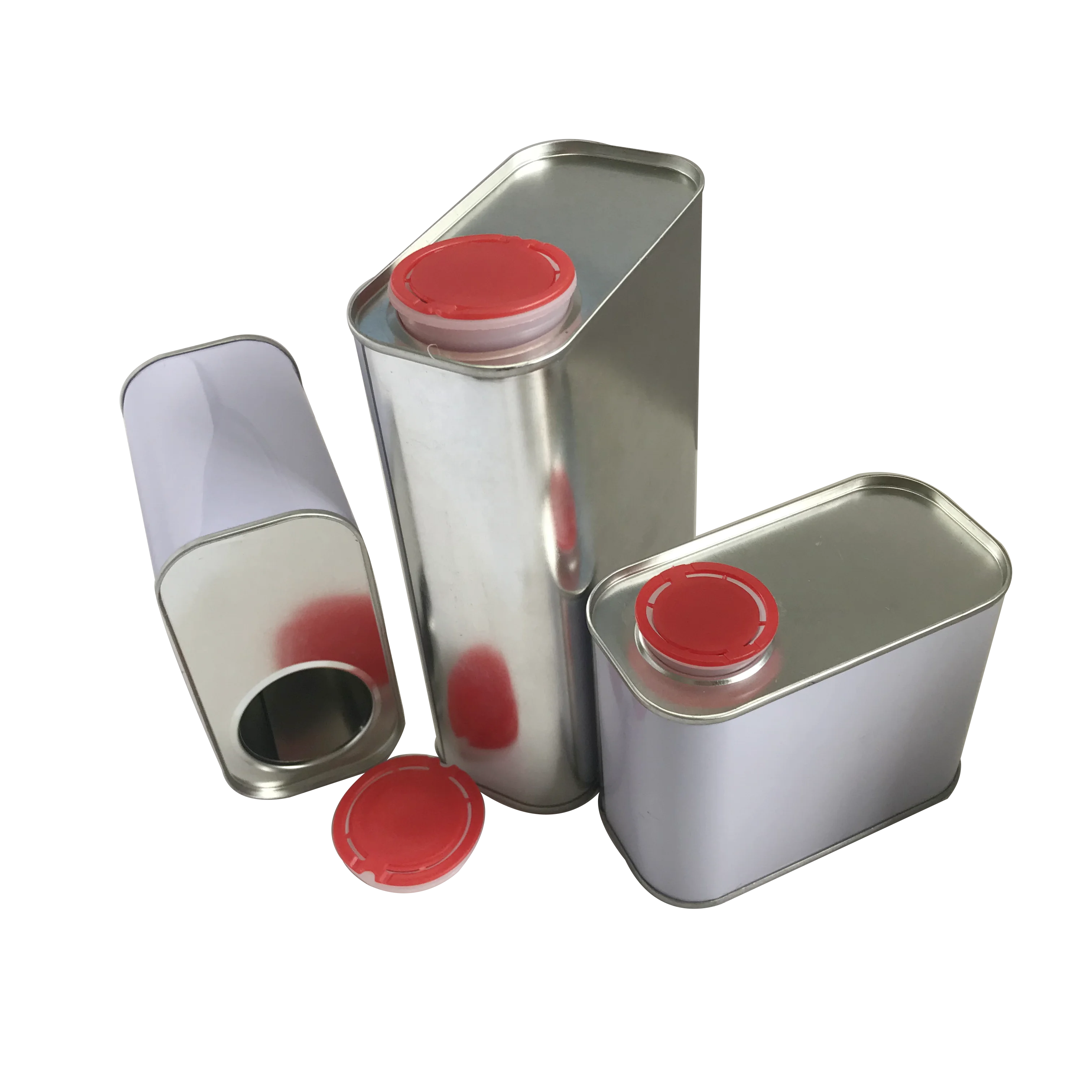 1L empty square metal jerry oil tin can for motor oil brake cleaner car oil engine fluid paint