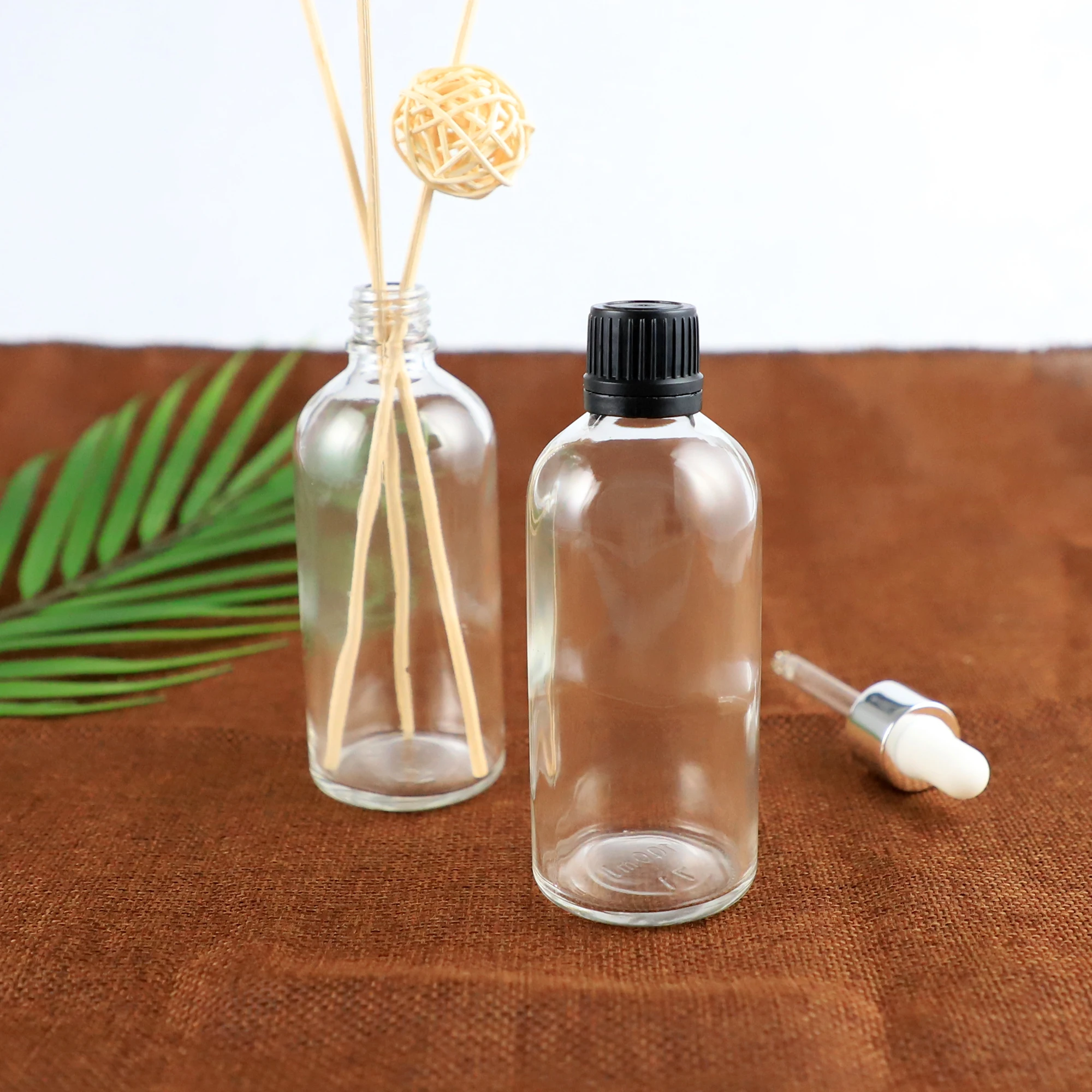 Idealpak Wholesale Empty Clear Cosmetic Container Buy Glass Bottle 100ml China for Essential Oil Reed Aroma Diffuser