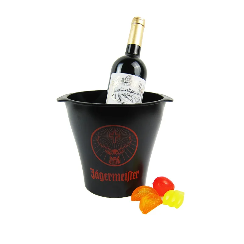 Customized Logo Bar Champagne Wine Small pink Ice Bucket Plastic Beer Buckets for San Miguel Michelob Amstel