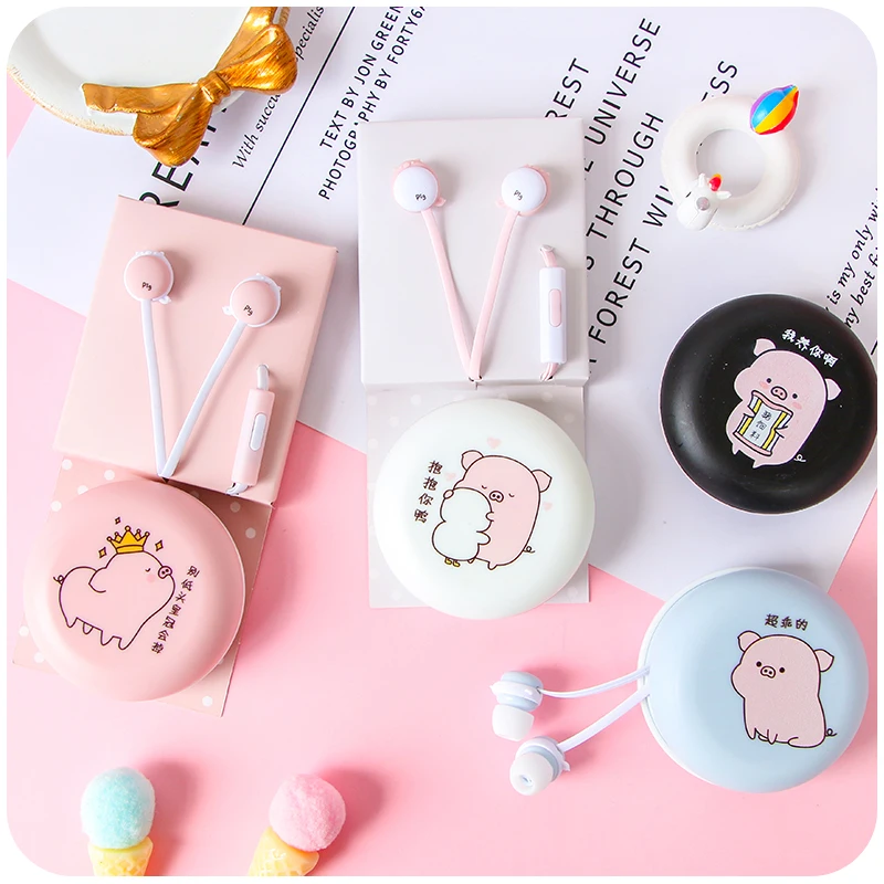 Cute Cartoon Kids Wired Stereo Earbuds Gifts Headphone Wired Headset Wired 1.22mm Wired Earphone With Mic
