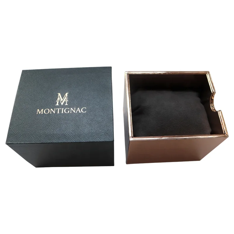 Luxury matchbox style drawer sliding watch packaging box with suede velvet pillow inside