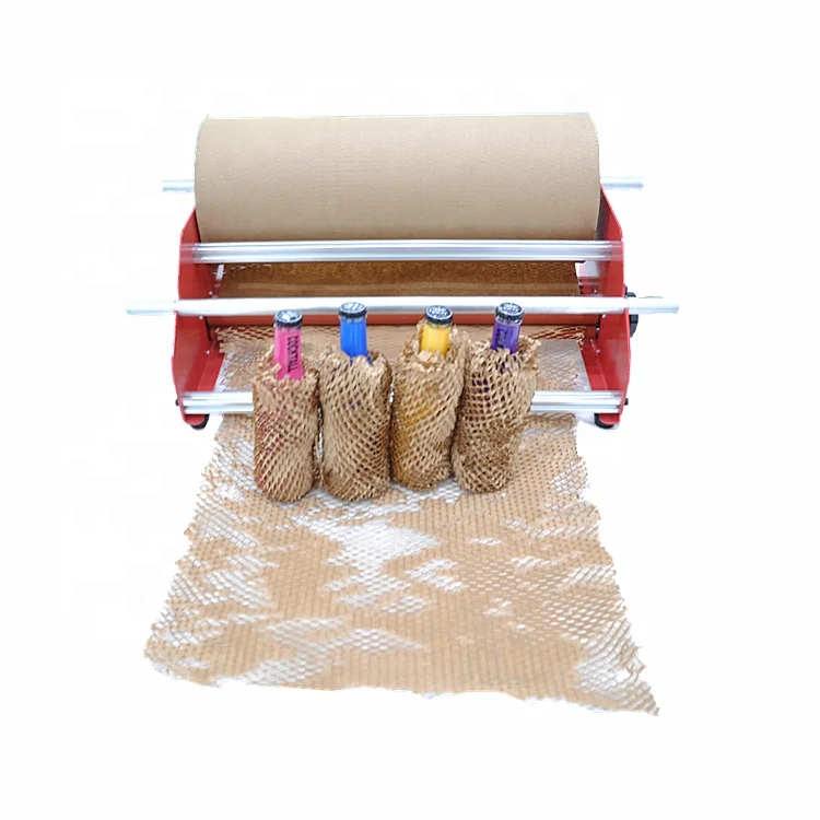 New Released Honeycomb Kraft Paper Roll Protective Buffer Cushioning Packaging Craft Paper Wrap machine
