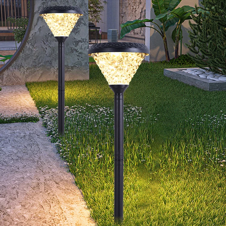 Newly PC ABS Outdoor Park Waterproof IP65 20w Landscape Decorative Courtyard Led Solar Garden Lamp