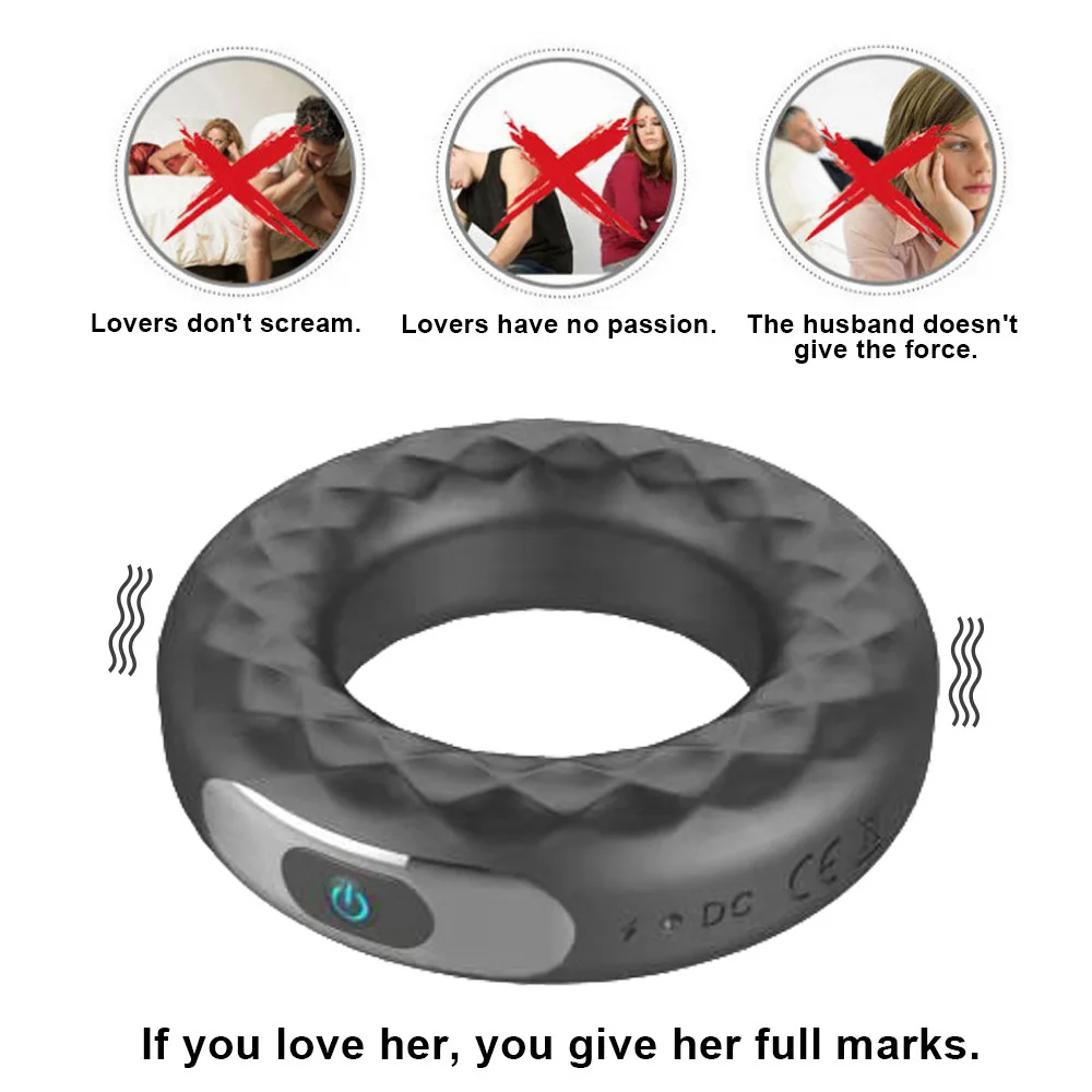 most men will choose 10 Intense Patterns vibrating cock ring sex toys for men