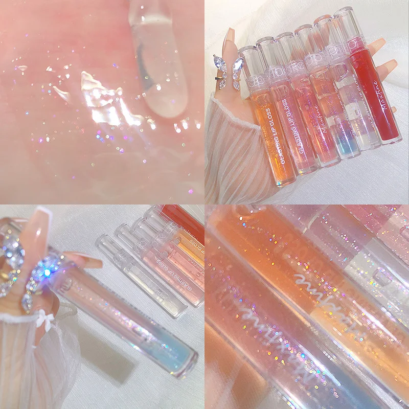 High-Shine Bright Plumping Lip Gloss Lip Oil Liquid Lipstick Pink Nude Lipgloss Clear