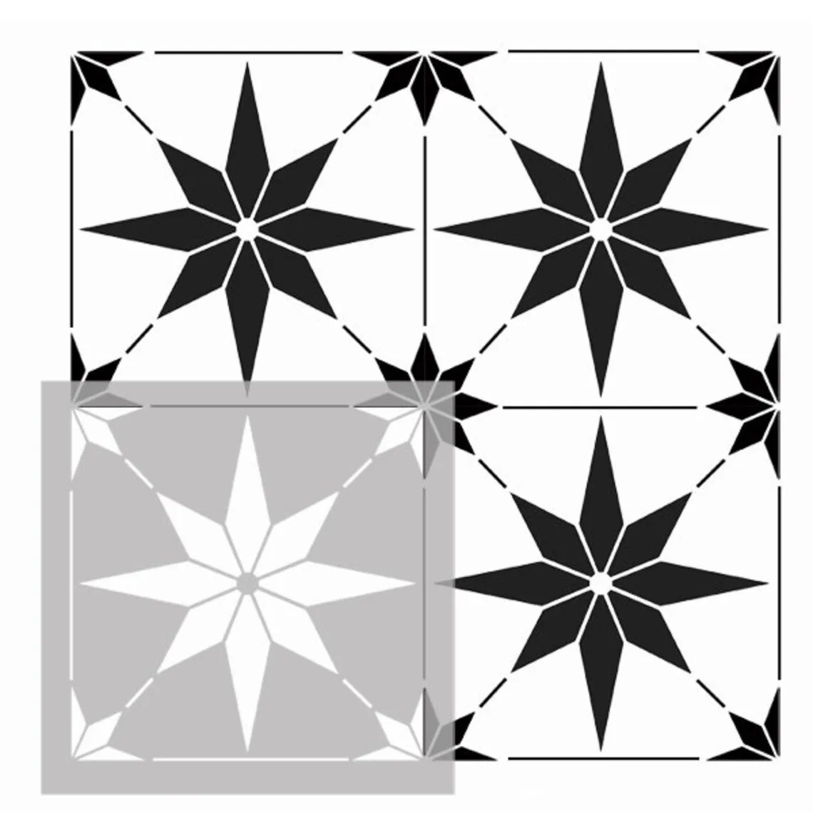 Оптовая Продажа с завода трафареты из искусственной плитки Mylar Star для росписи большой узор