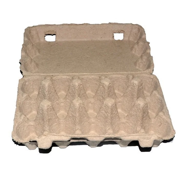 
Beheart Factory Production Line Turning Fiber Package Eco-Friendly Molded Brown Eggs Tray 15 cell Pulp Egg Paper Trays 