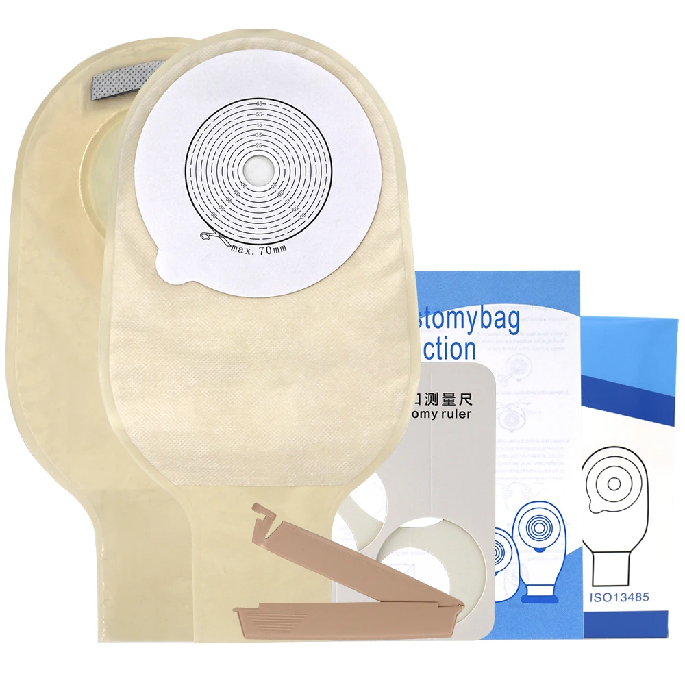 Wholesale Medical Adult High Leval Size 70 Mm Carbon Filter Colostomy Bag Ostomy Bags With Cover
