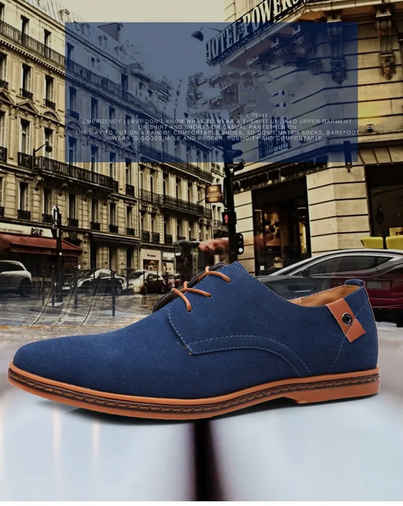 2023 Spring Summer Suede Leather Men Shoes Oxford Casual Shoes Classic Sneakers Comfortable Footwear Dress New Style Shoes