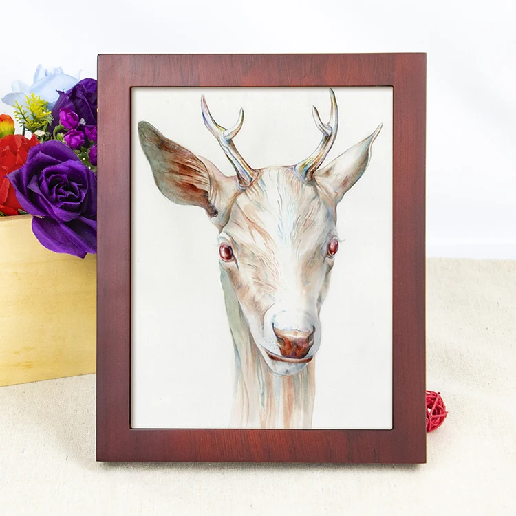 Wholesale A4 Custom Poster Or Picture Frame Wall Creative 12x16 Inch Wood Frame display frame with stand for home decor