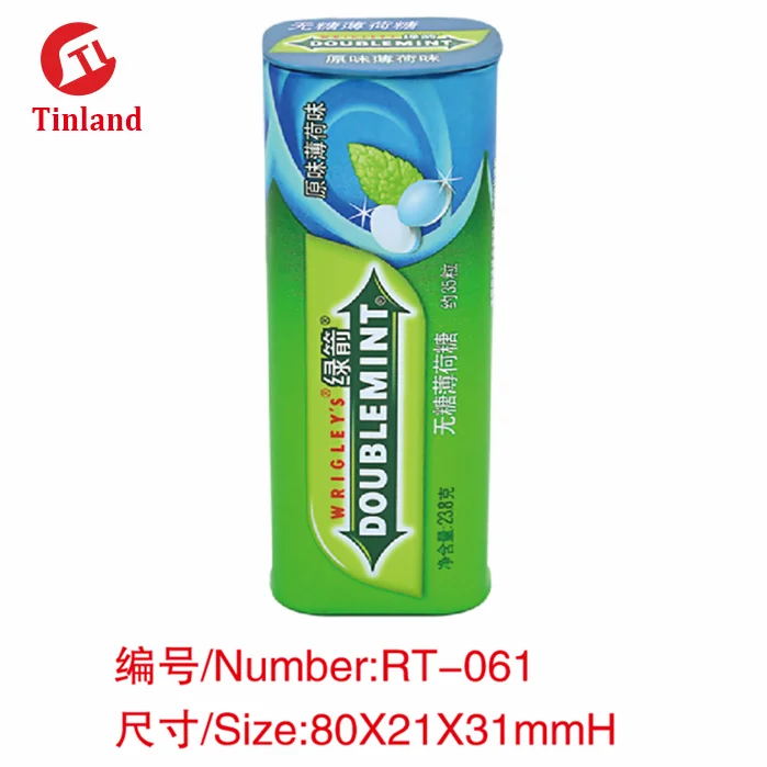 
Promotional tin box for chewing gum/ bubble gum 
