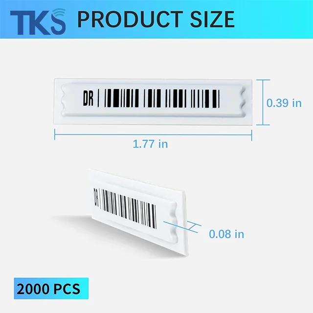 58khz AM Security Anti-Theft Label Tags, Anti Shoplifting Sticker Checkpoints, Compatible with Acoustic-Magnetic EAS System