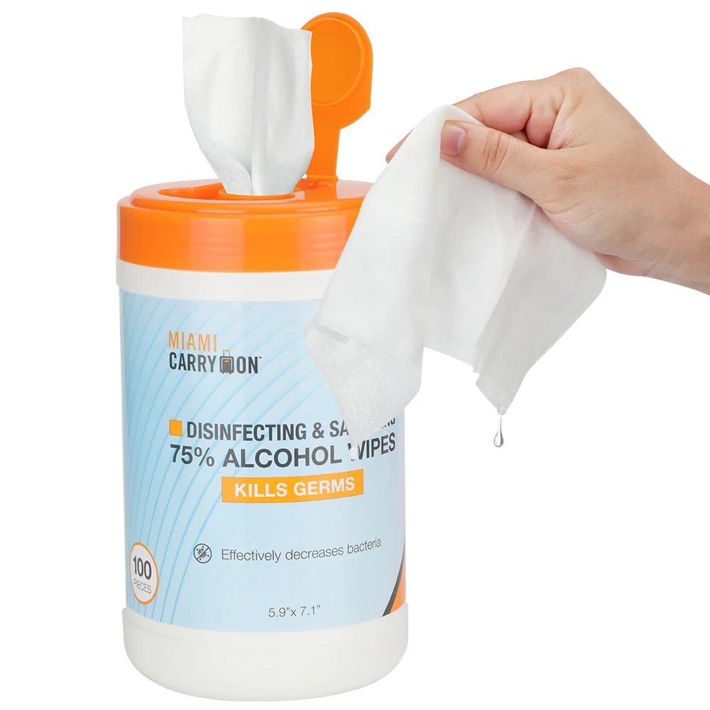 75% биоразлагаемые спиртовые влажные салфетки с индивидуальным