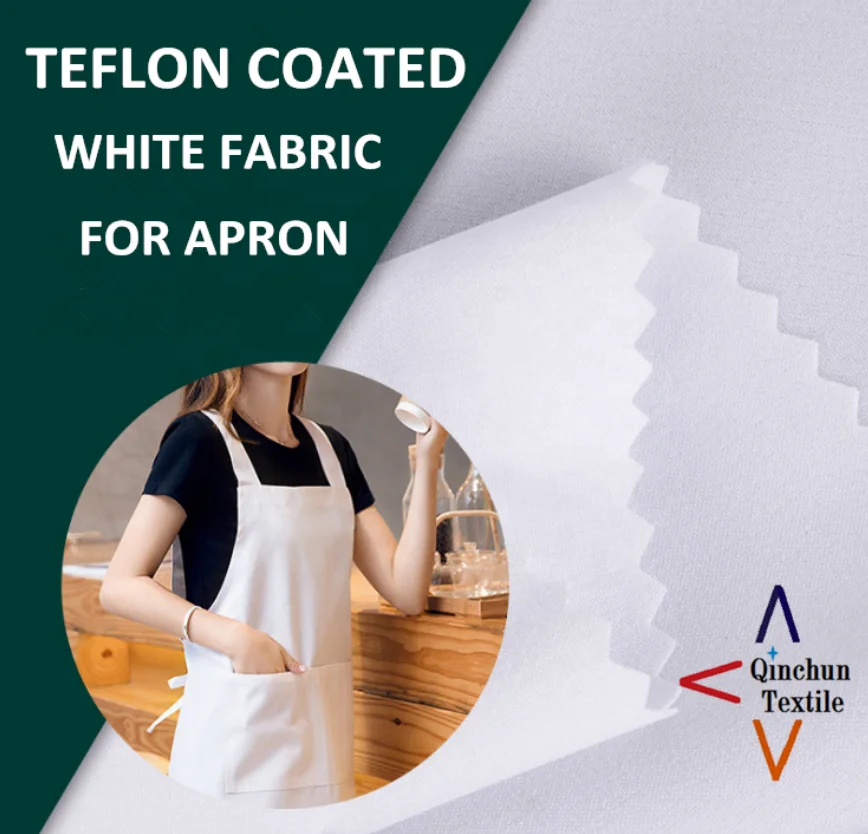 apron fabric water proof oil resistant 100% polyester dull satin fabric for apron
