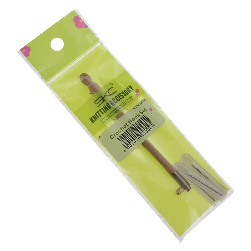 Wooden crochet and 3 needle French crochet embroidery beaded hoop sewing tools set DIY craft