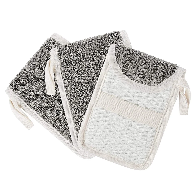 Natural Soap Saver Pouch,Exfoliating Soap Bag Body Scrubber Exfoliator Sponge with Holder Hanging Rope for Bath or Shower