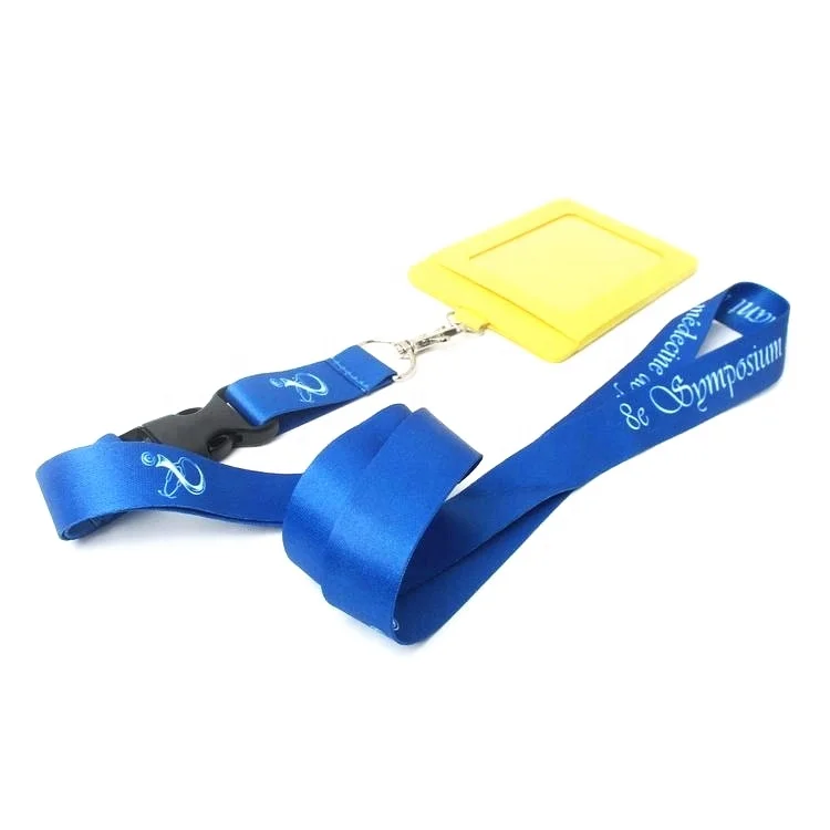 Wholesale Custom Dye Sublimation Printed ID Card Satin Breakaway Neck Lanyard with Own Name Logo