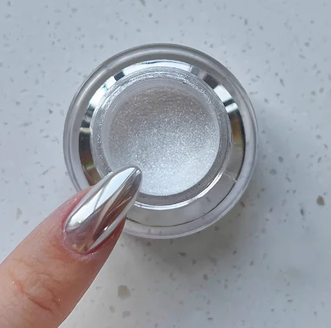 Mermaid Pearl White Nail Chrome Powder Shiny Nail Art Shiny Aurora Mirror Effect Pigment