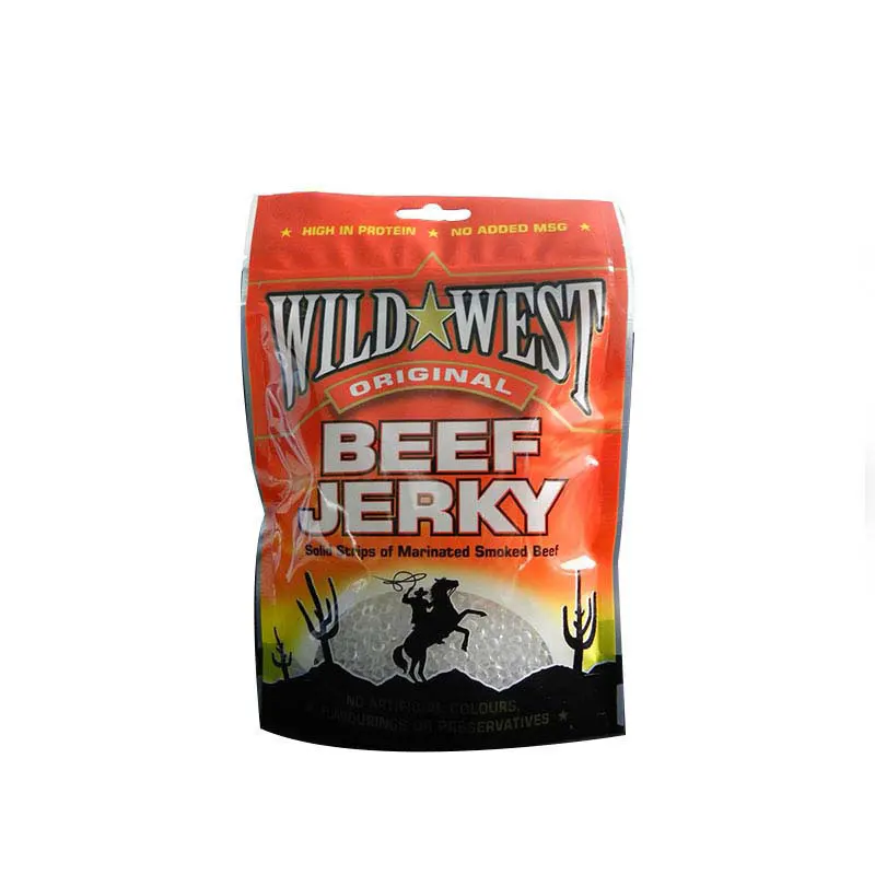 Laminated plastic bags for beef jerky packaging