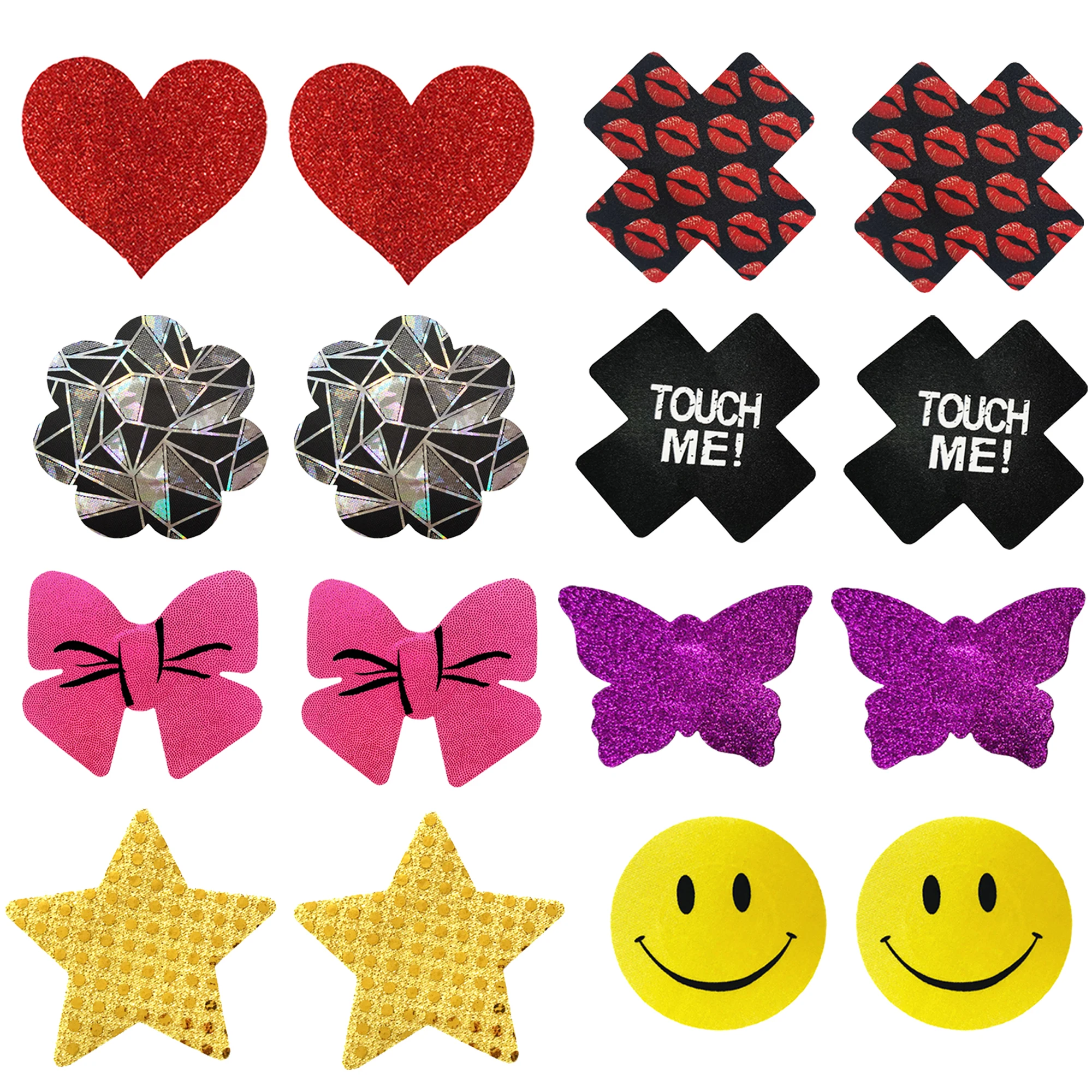 Wholesale Nipple Pasties Glow Uv Custom Designs Stripper Pasties Decoration Glitter Cover Breast Printable Nipple Sticker Cover