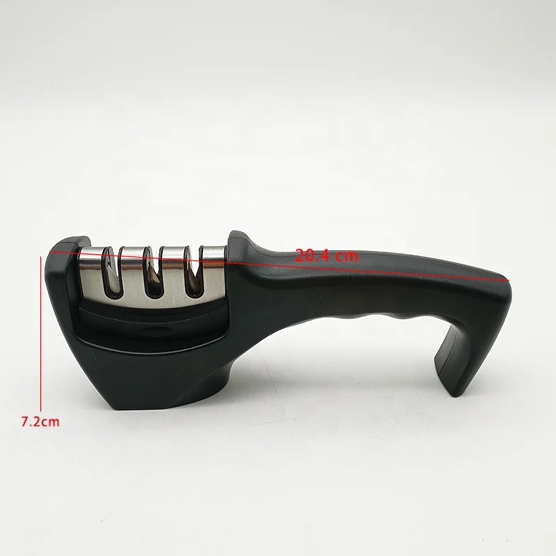 Professional Sharpening Tool Kit 3 stage Ceramic Stone Diamond Tungsten Steel Manual Kitchen Knife Sharpener